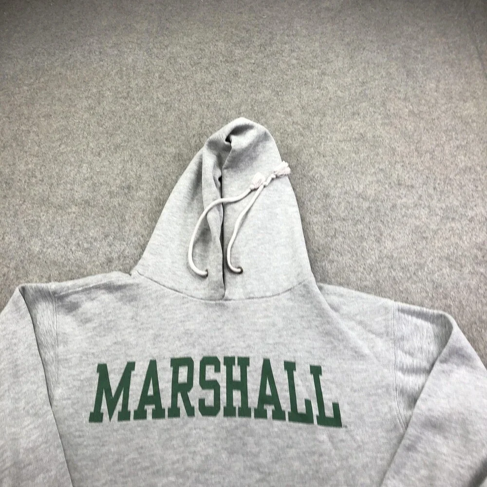 Vintage Marshall Thundering Herd Hoodie Mens Small Gray NCAA JanSport Sweatshirt
